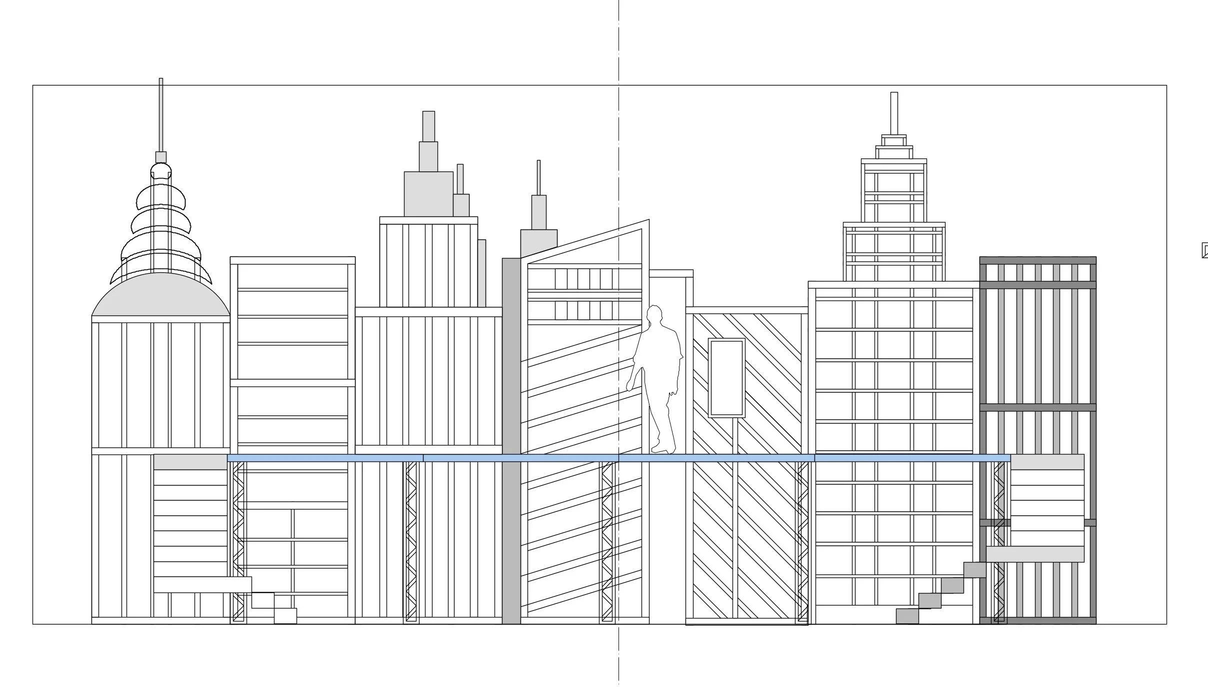 Design of the skyline backdrop