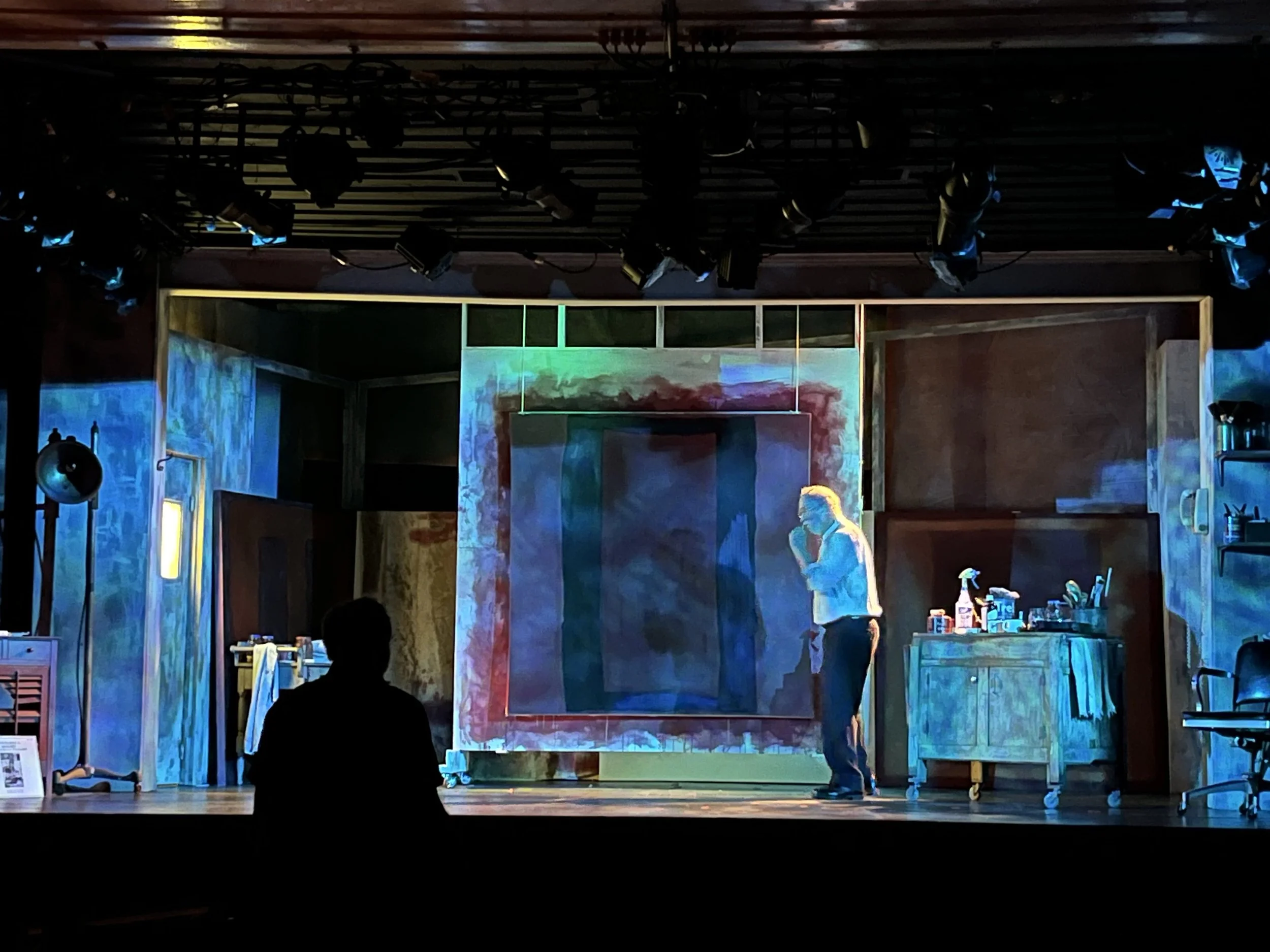 Rothko contemplating- we hired a local artist to recreate Rothko's paintings