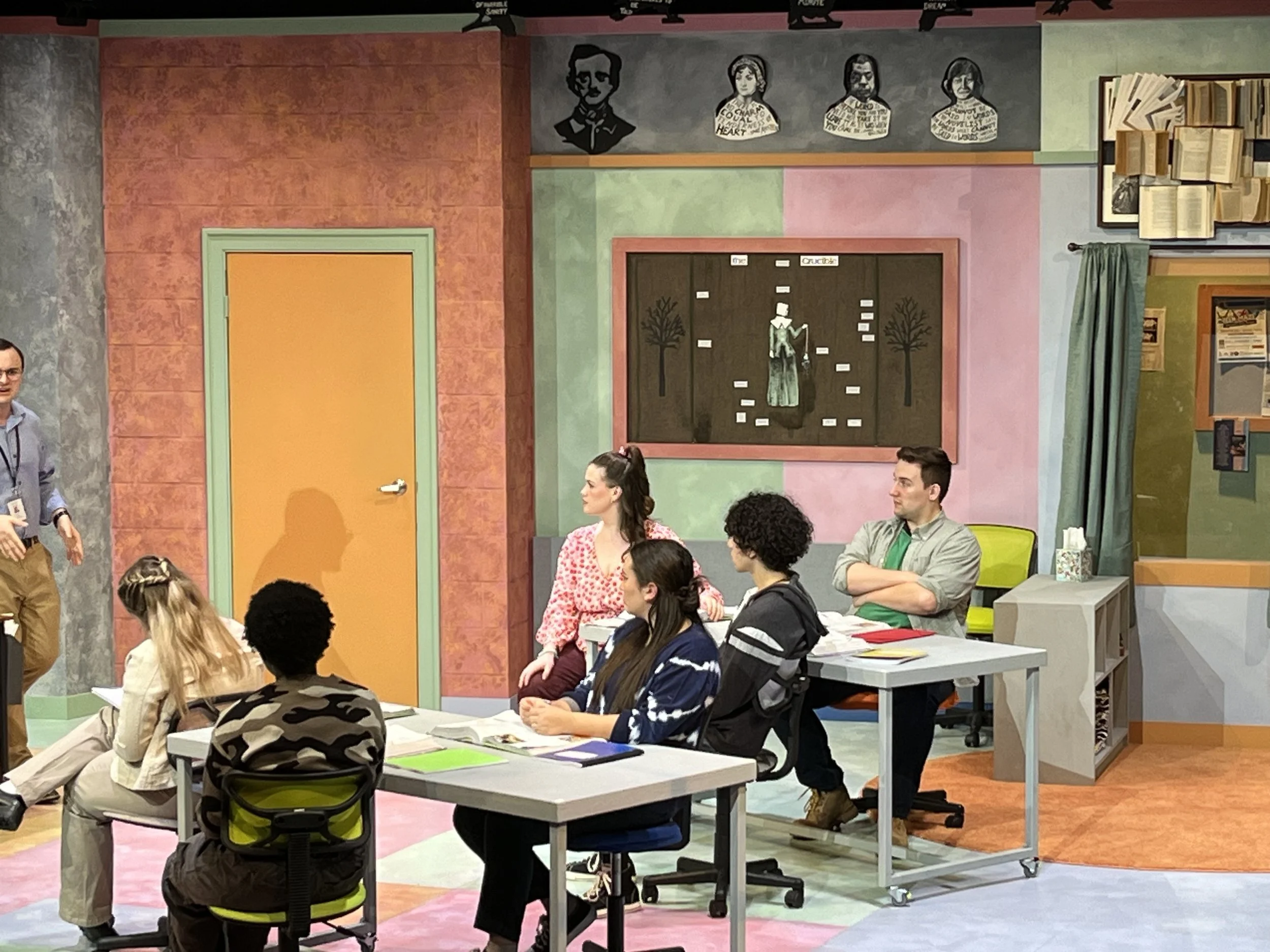 Set Dressing around the room reinforced the reading lessons and love of books and authors