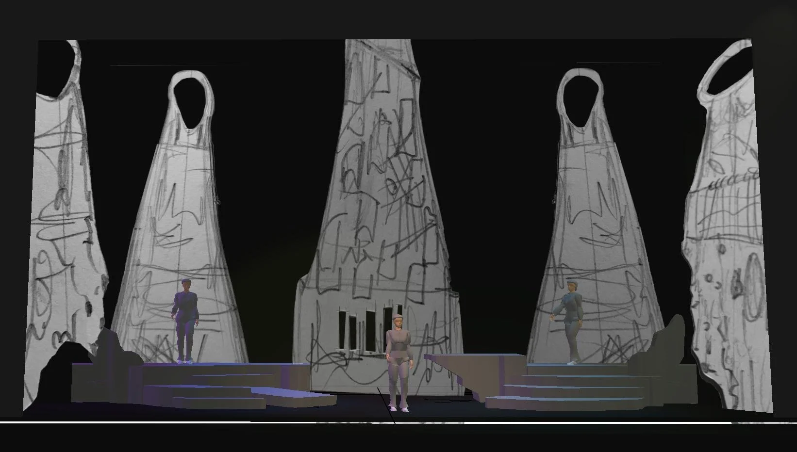 3D concept Model- "TREE" rising center stage after the accident takes place