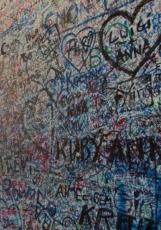 Graffiti and messages of love