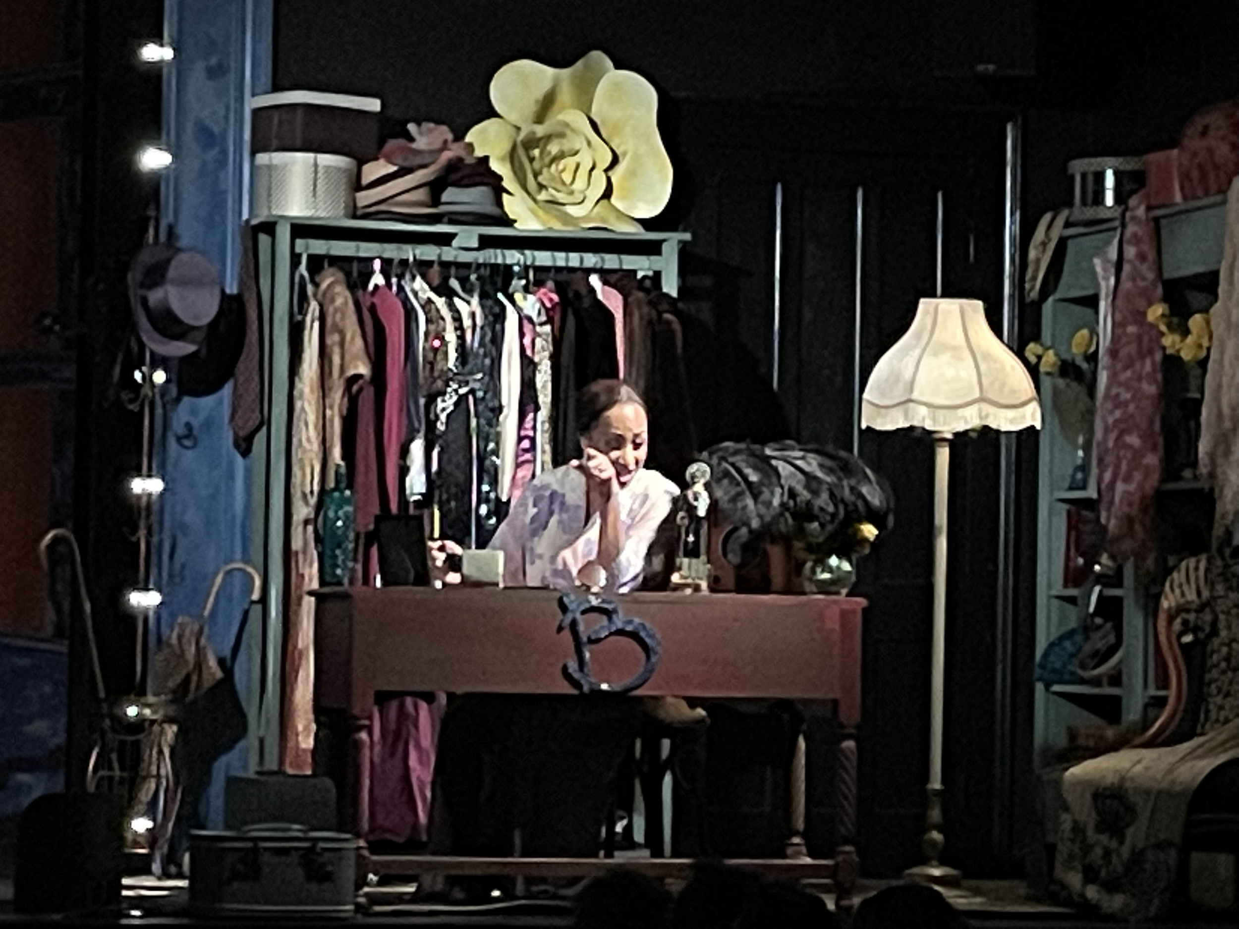 Bricktop's Dressing room.  These are always fun to design and add in details and layers to the story.