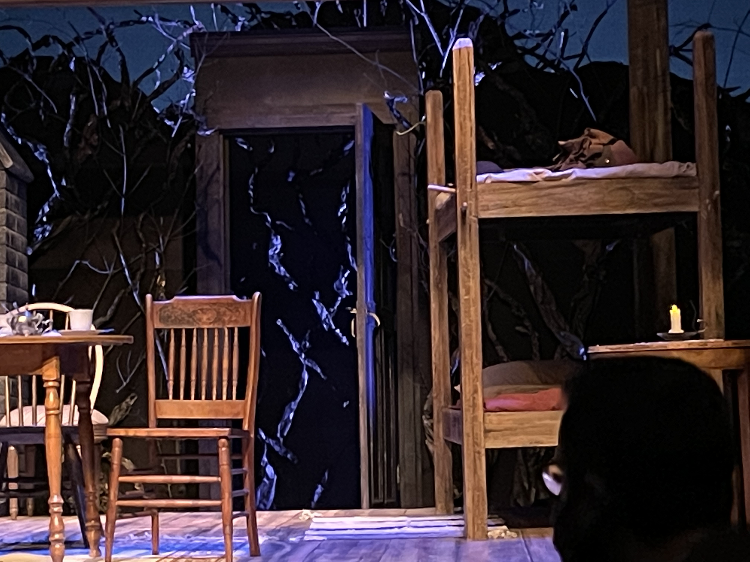 Set detail with trees