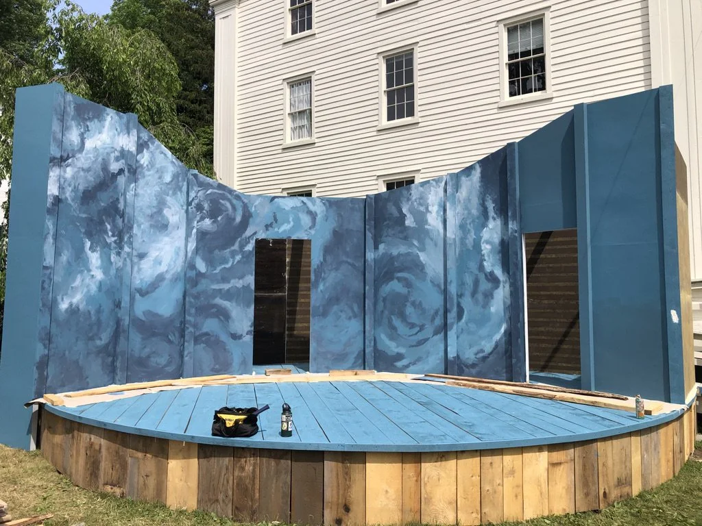 Outdoor stage setup