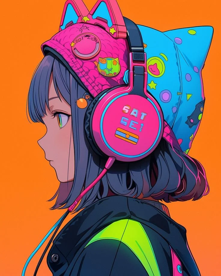 Inspiration Research- bright colorful character with anime' influences