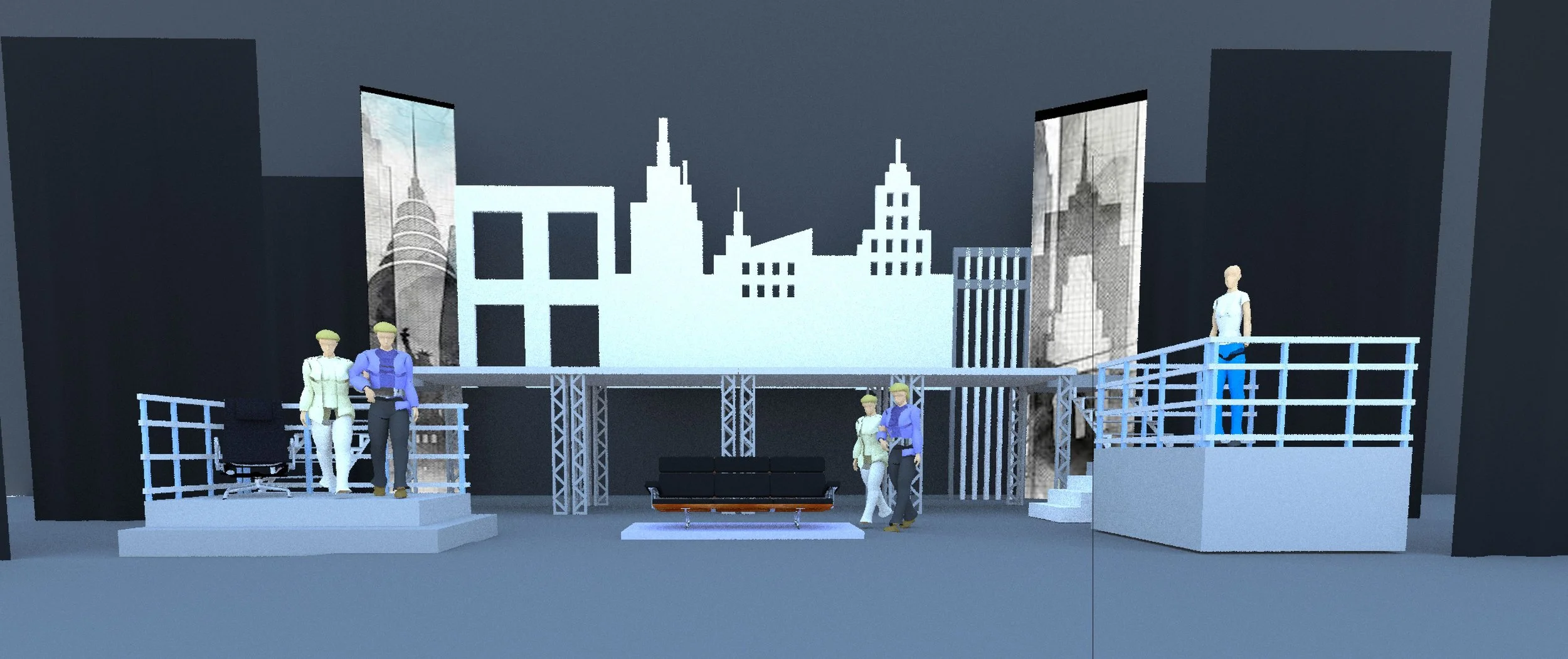 3D computer model of the set