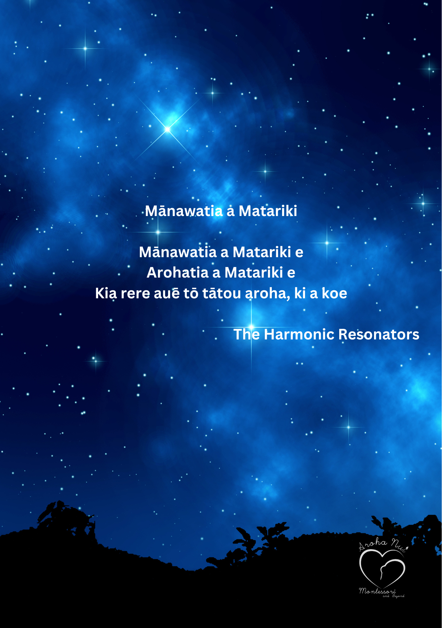Toddler Song Card - Mānawatia a Matariki