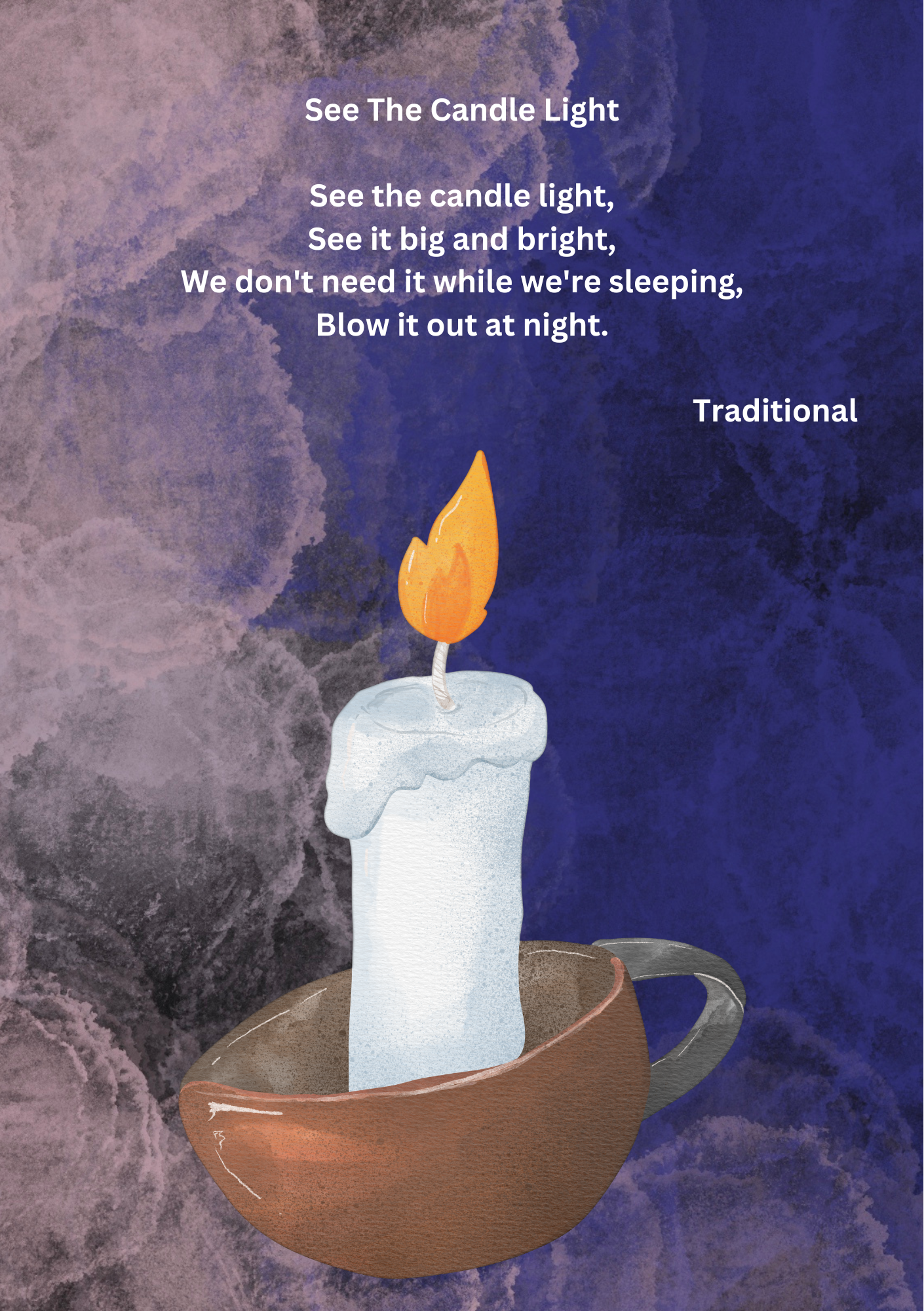 Toddler Song Card - See the Candle Light
