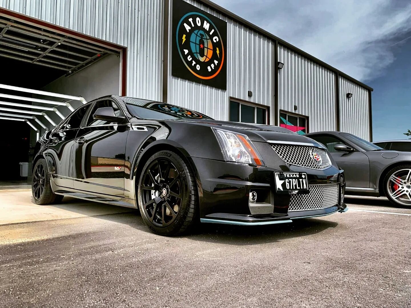 There's something to be said for a Cadillac CTS-V in Dianond Black.  Very few paint finishes are THIS insanely rich and fun to look at. 
This CTS-V was in pretty bad shape so it got a full correction and a nice thick layer of our best offering...Gyeo