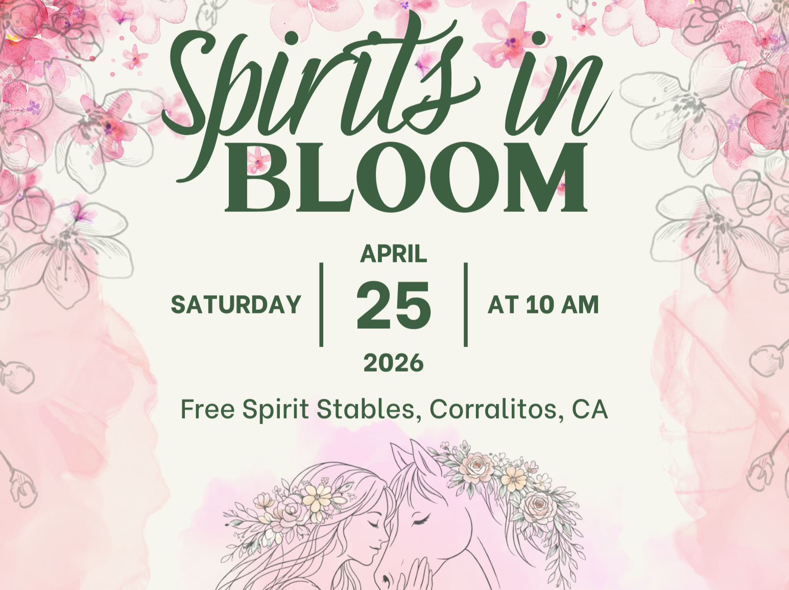 Spirits in Bloom: A reflective horse-guided experience