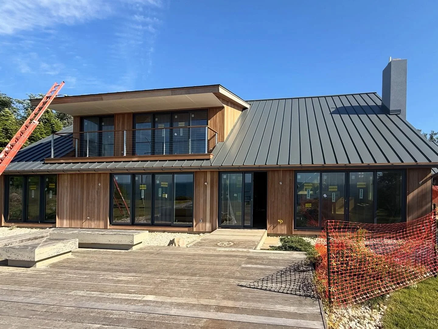 Beautiful day for the insulation inspection at our North Fork gut renovation.

#modernrenovation 
#designinnovation
#sitevisit 
#constructionadministration 
#residentialarchitecture 
#northforklongisland 
#northforkmodern 
#modernparadisebda 
#seifer