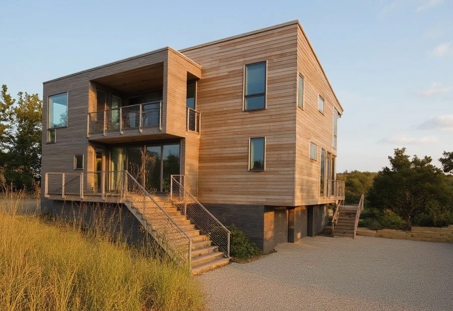 Modern living on the North Fork; afternoon light creates golden hues at our Great Pond House project.

#northforkmodern 
#innovativedesign 
#southold 
#seifertconstruction 
#residentialdesign 
#modernluxury 
#modernparadisebda