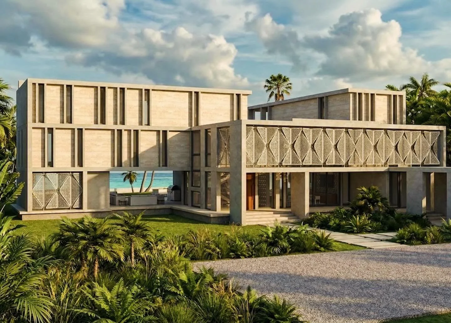 New custom aluminum sun shade study for the Southern exposure of our new Puerto Rico project.

#modernsurfarchitecture 
#moderncoastalstyle 
#puertoricomodern 
#modernparadisebda