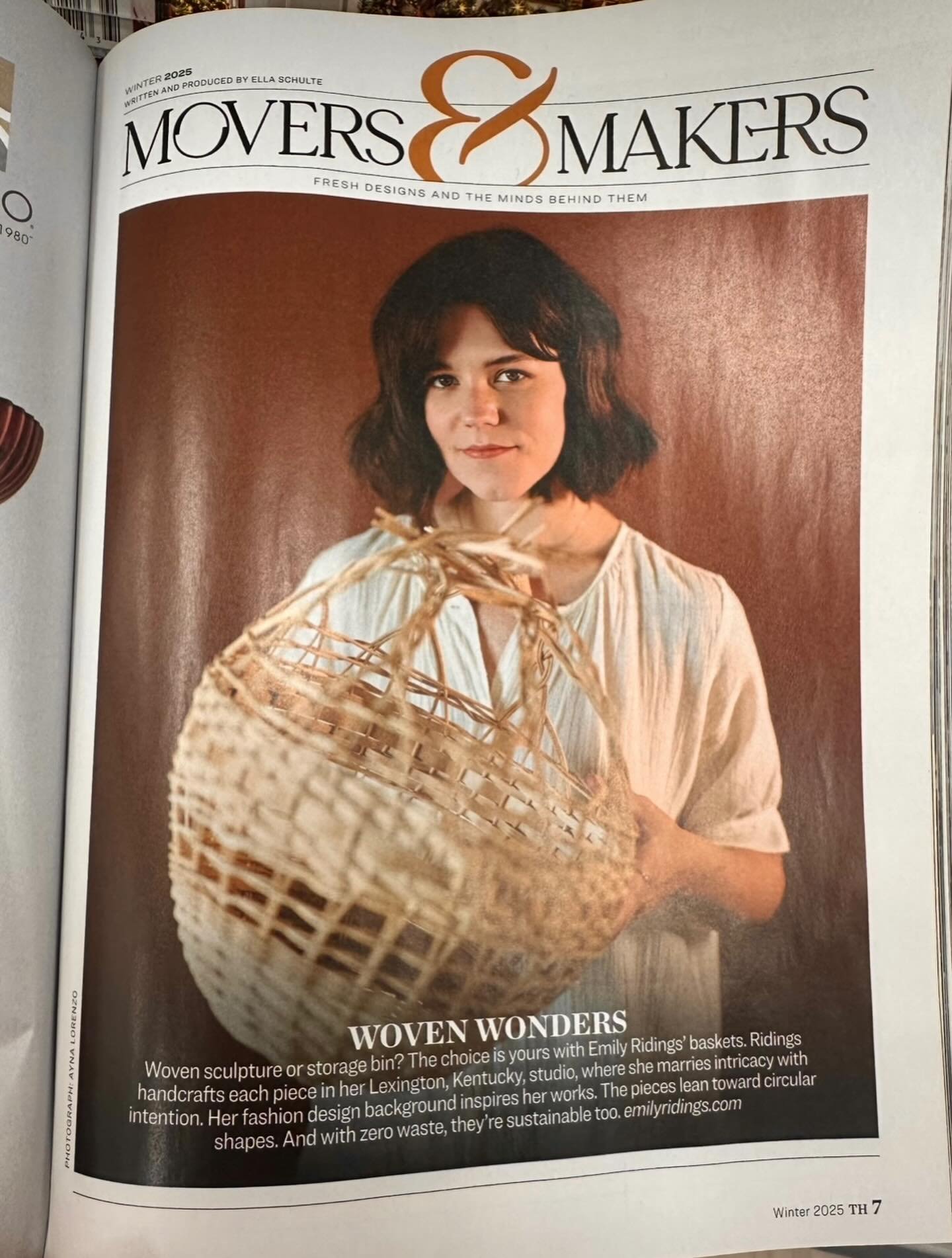 Thank you @traditionalhome for this Winter 2025 feature! Ready for more moving and making and tangling lines between art, design, product, sculpture, and on 🧶

Photo by @oh.cecilia