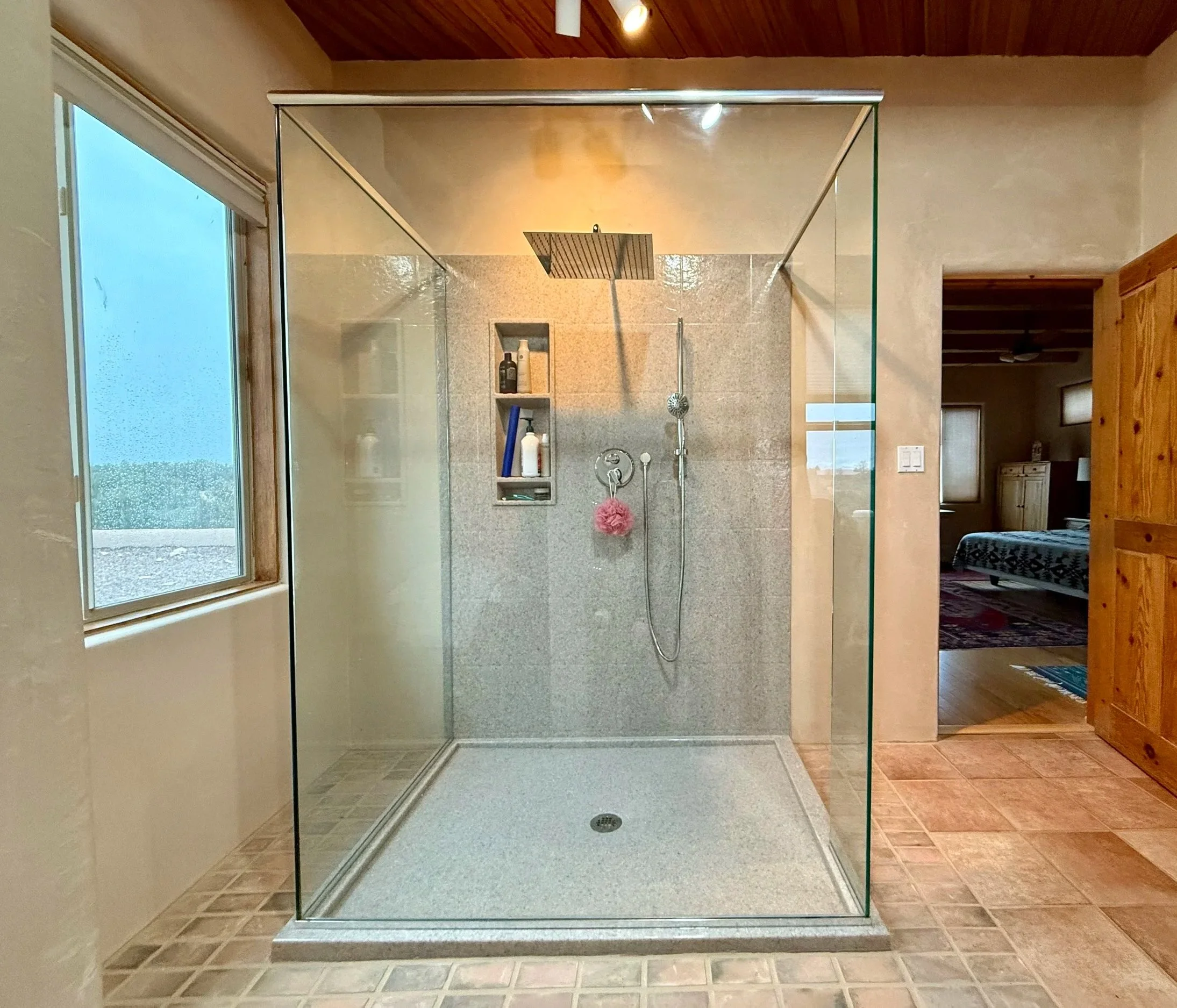 MACS Plumbing Company Santa Fe NM Onyx Collection Custom shower with fixtures install