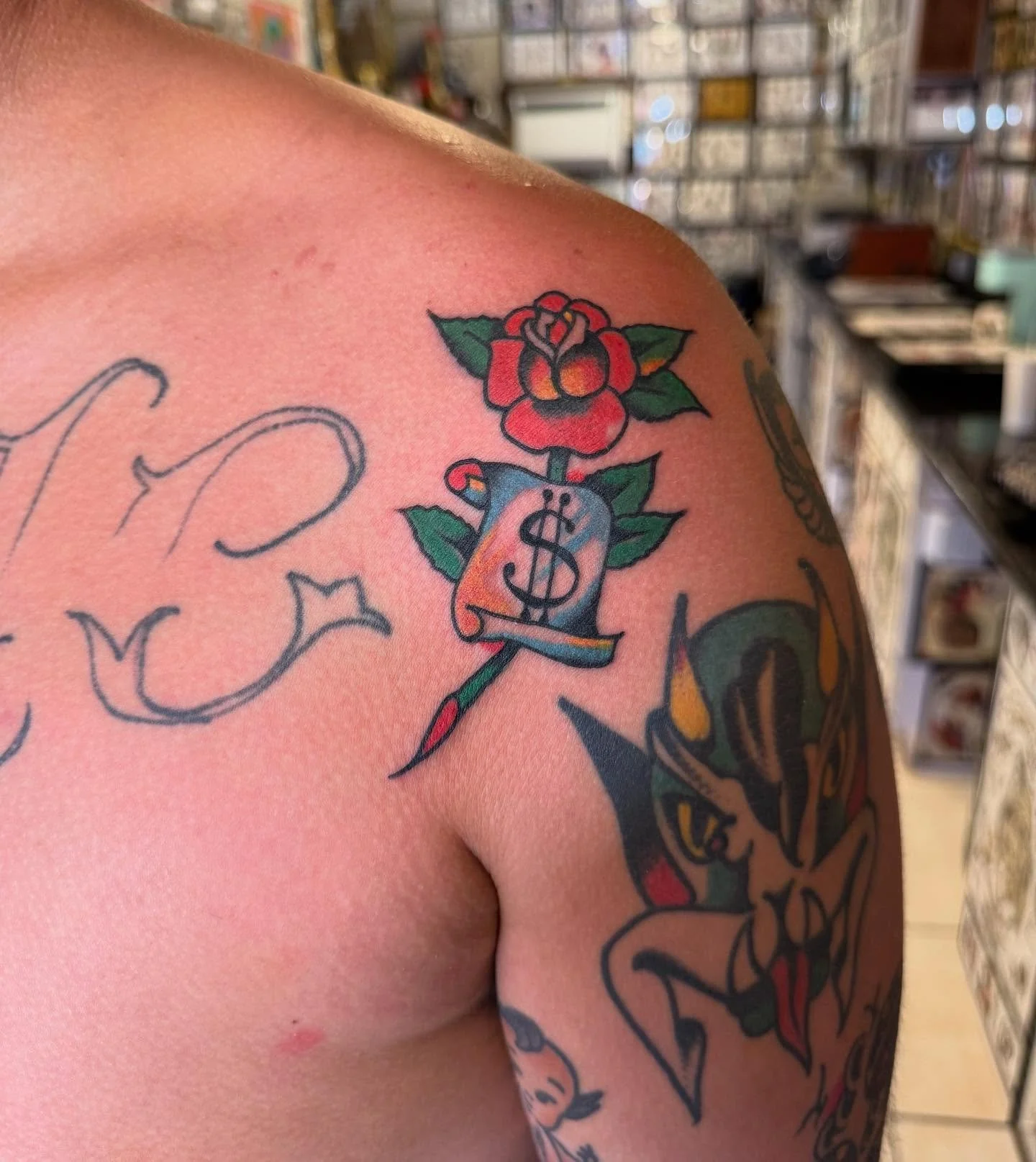 Patched in @stabbynolan last night, keep up the great work young man I&rsquo;m proud of you. @sundancetattoo FOREVER