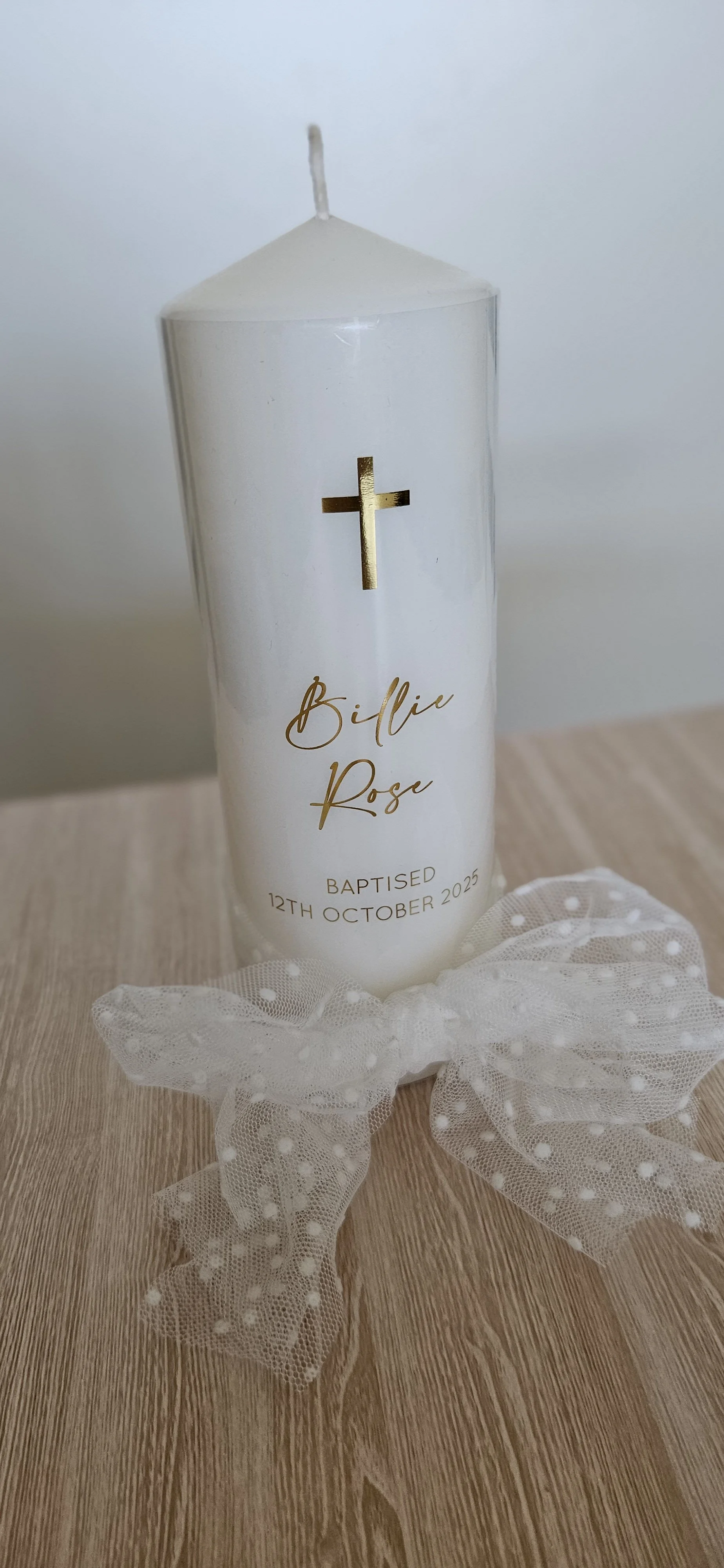 Personalised Baptism/Christening Candle
