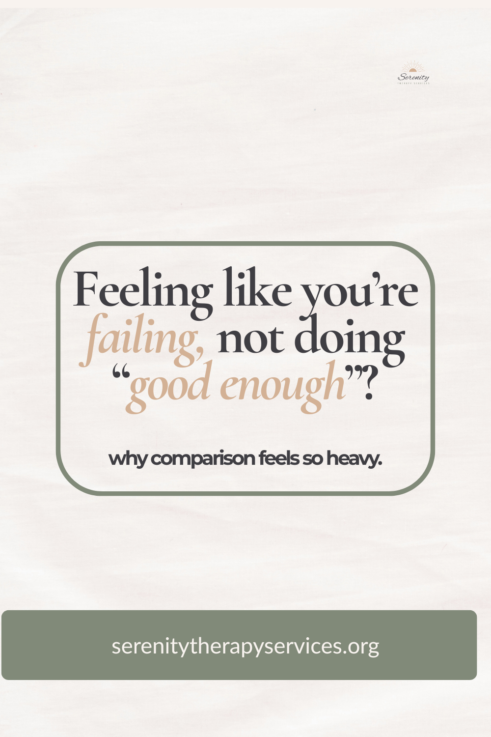 When Comparison turns into self-criticism…