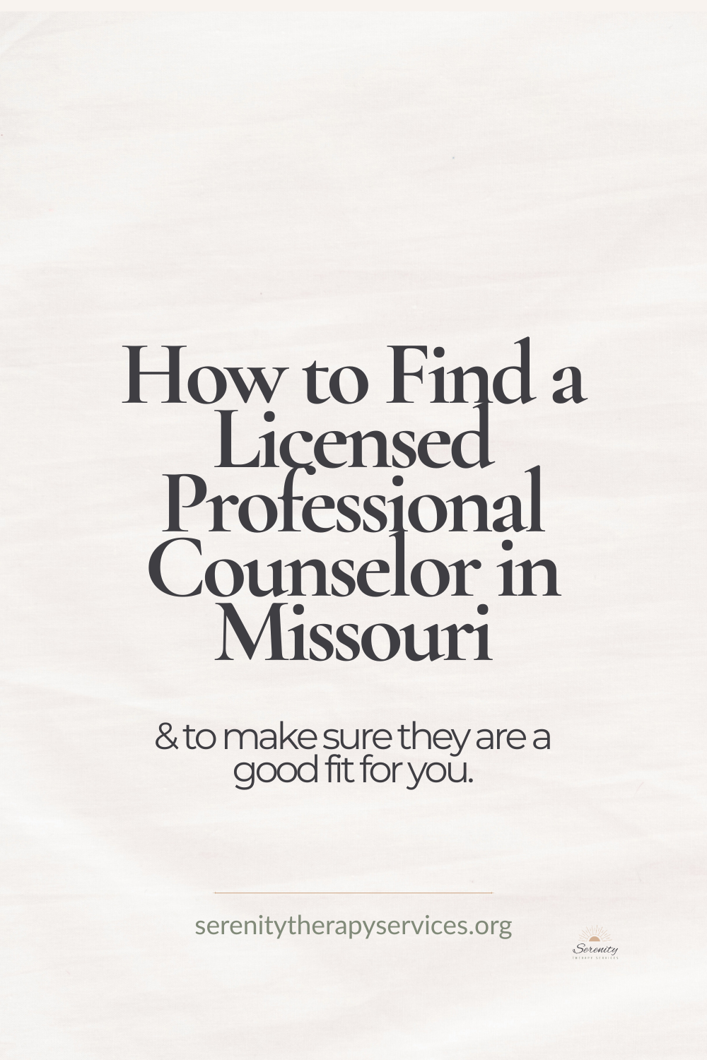 How to find a licensed professional counselor in Missouri for online therapy