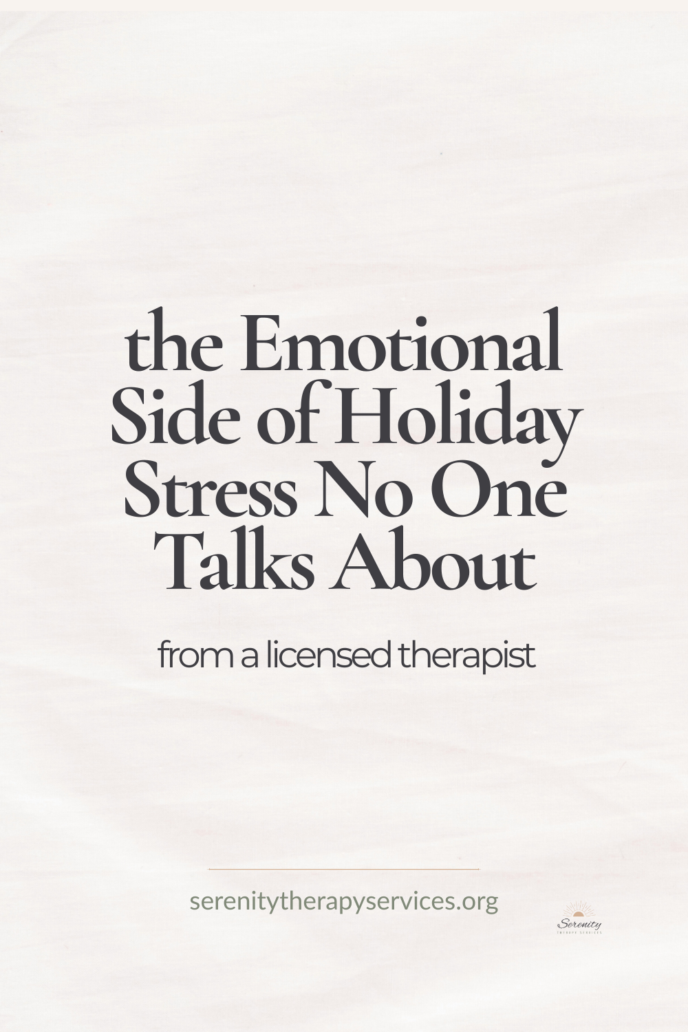 Neutral Pinterest graphic about emotional labor and family expectations during the holidays, focused on trauma-informed mental health education.