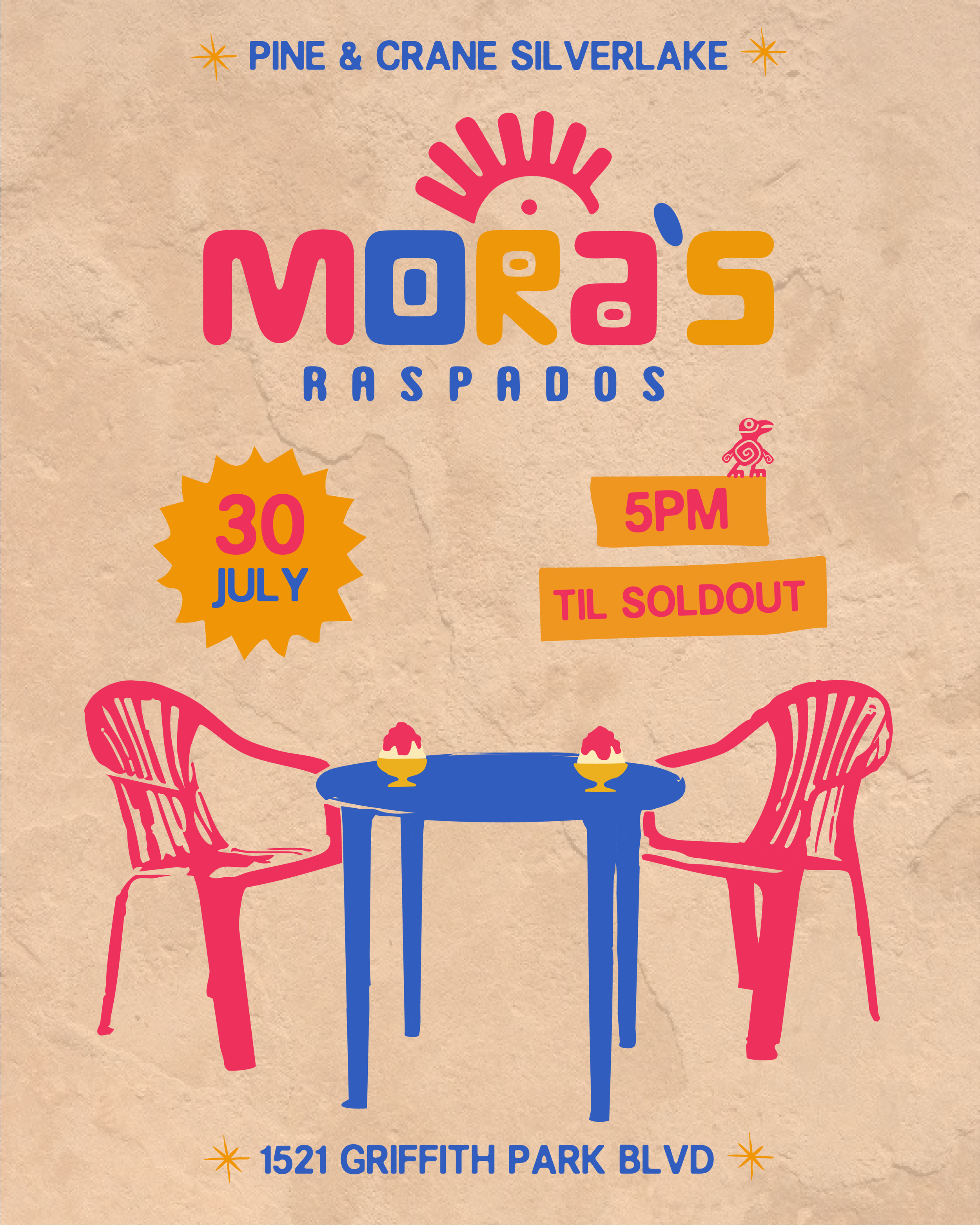 Moras Raspados Pop Up Event Flyer