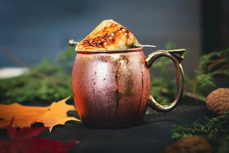 Our bar manager Alyssa has been mixing up some seriously delicious holiday cocktails, starting with the Campfire Mule! 🔥

1.5 oz House Bourbon 🥃 
.5 oz Fresh Lemon Juice 🍋 
.25 oz Maple Simple Syrup
4 oz Ginger Beer 🫚 
Toasted Maple Marshmallow ?