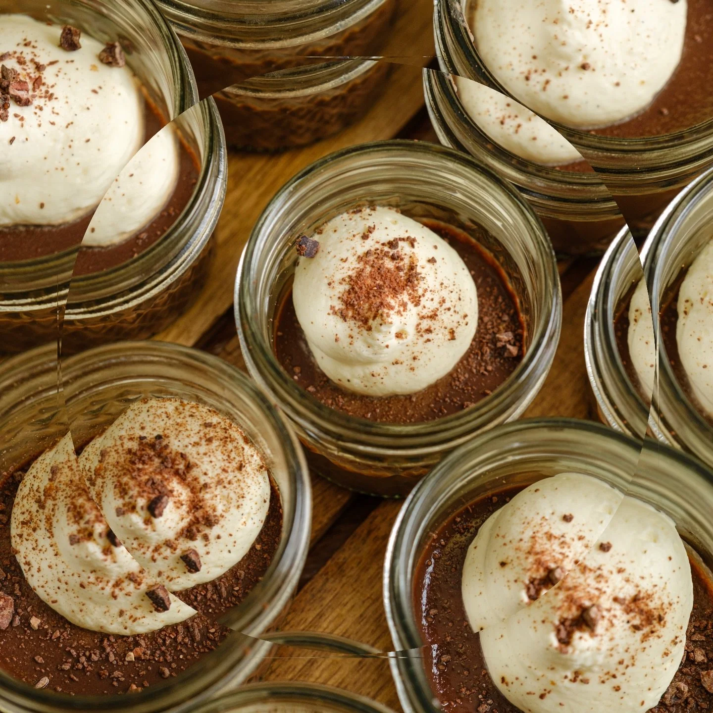 An elegant finish to any event.🍫☕️ 
Our Mocha Pot de Cr&egrave;me delivers a refined balance of chocolate and espresso in a luxuriously smooth dessert designed to impress. ✨

📸 @citrusforward 

#desserttime #wedding #weddingcatering