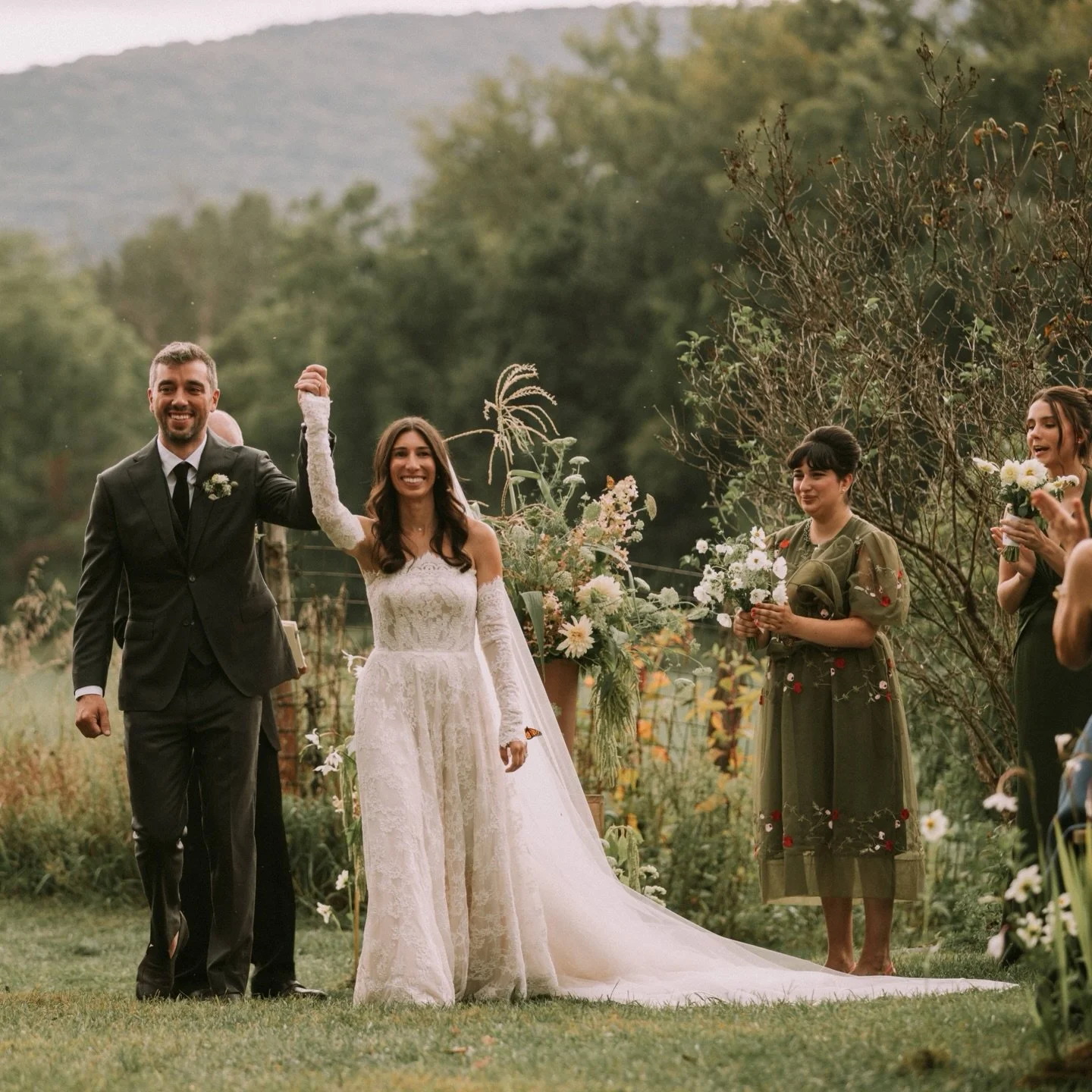 Erica &amp; Nolan🥂✨
It was so special to witness the love you share. The way you look at each other says more than words ever could. Thanks for choosing us to be a part of this magical day.🌼

Planner @goodgracesevents 
Venue @taconicridgefarm 
Phot