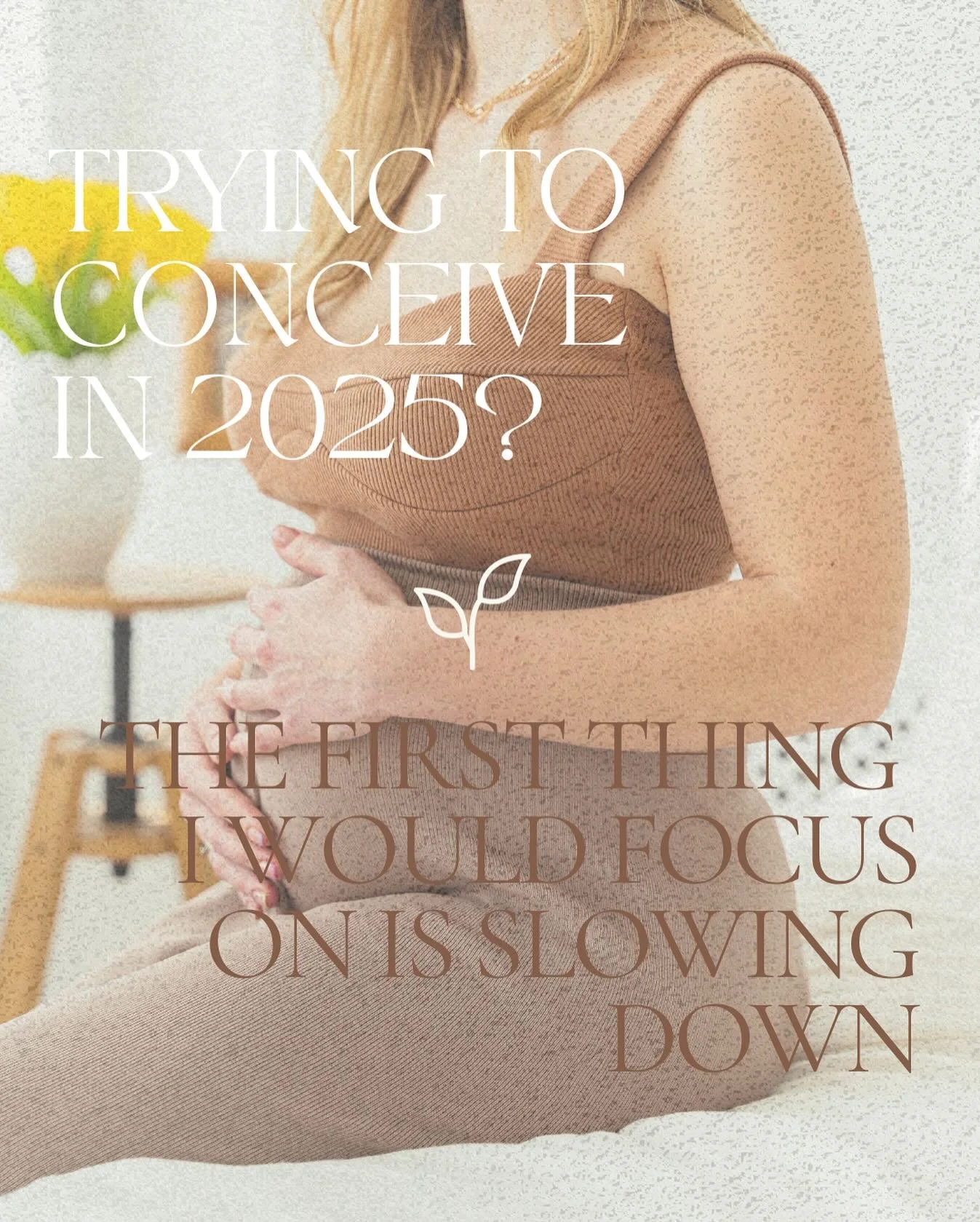 If I were trying to fall pregnant in 2025,
the very first thing I&rsquo;d look at is&hellip;
✨ the pace of my life.

Not supplements.
Not tracking apps.
Not protocols.

I&rsquo;d start by asking:
&rarr; Am I constantly rushing?
&rarr; Have I left any