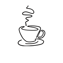 A steaming cup of coffee on a saucer