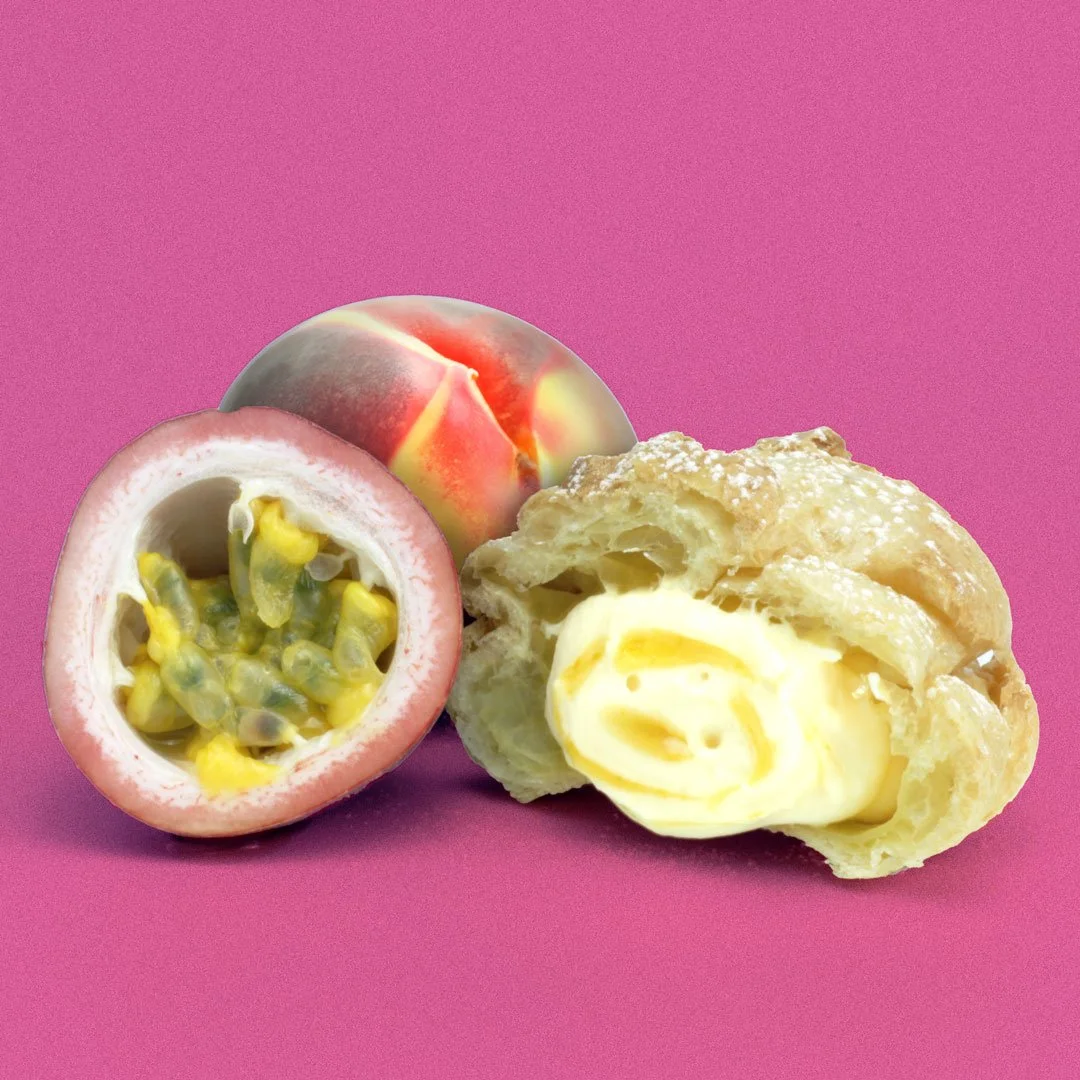 Sweet Summer Delight: Discover Beard Papa's Flavor of the Month - Peach Passion Fruit Cream Puff  at a Bakery Near Me
