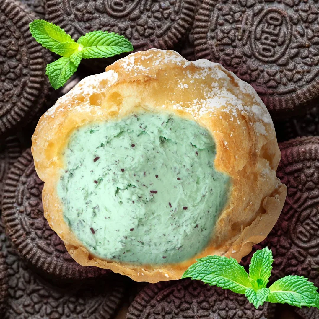 Indulge in Decadence with Beard Papa's Oreo Mint Chocolate Cream Puff