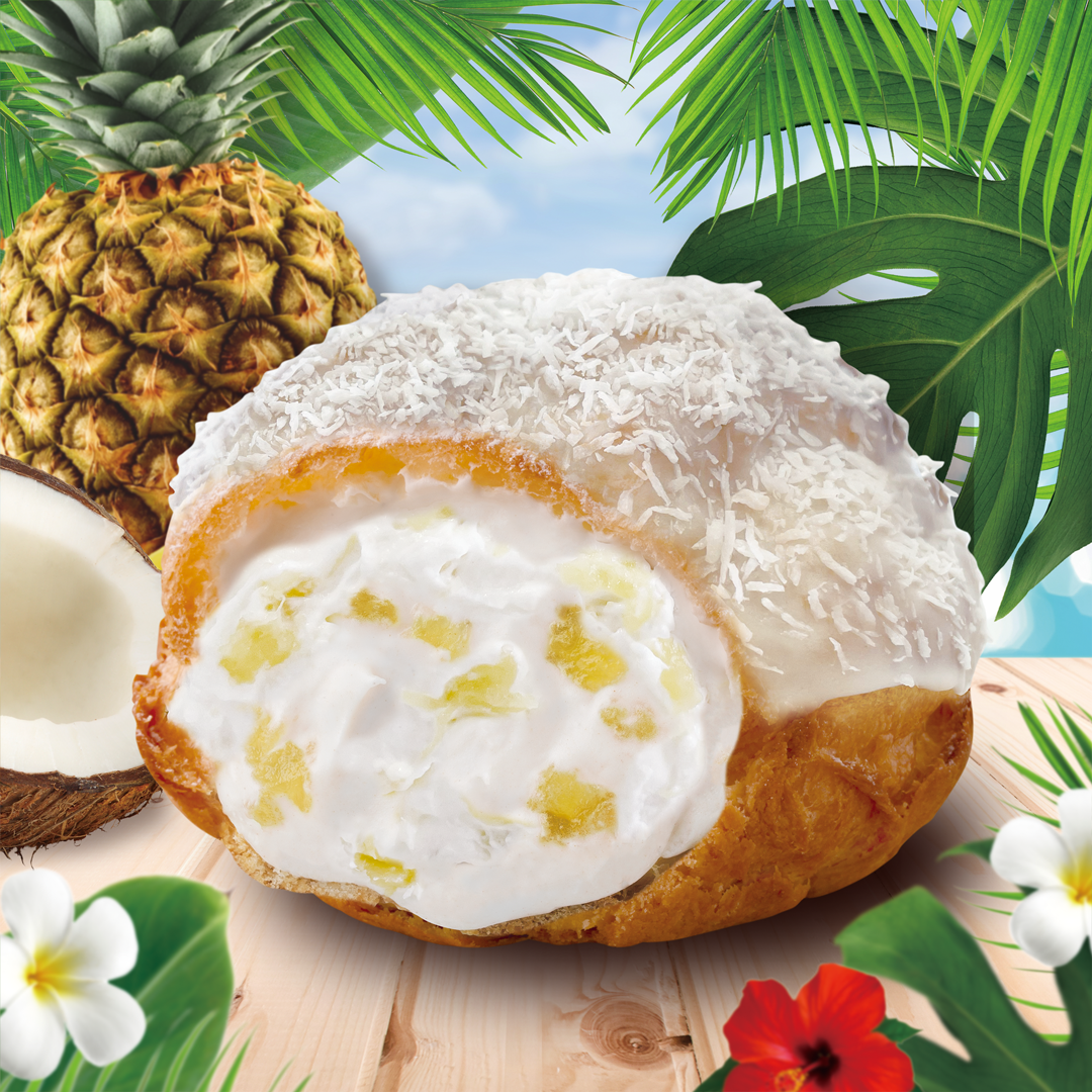 Transport Your Taste Buds to Paradise with Beard Papa's Flavor of the Month: Piña Colada Cream Puff