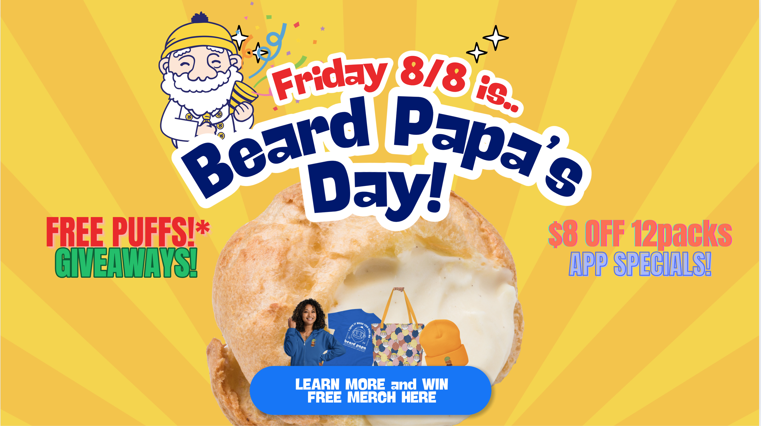 Beard Papa’s Celebrates Annual Cream Puff Holiday on August 8, 2025