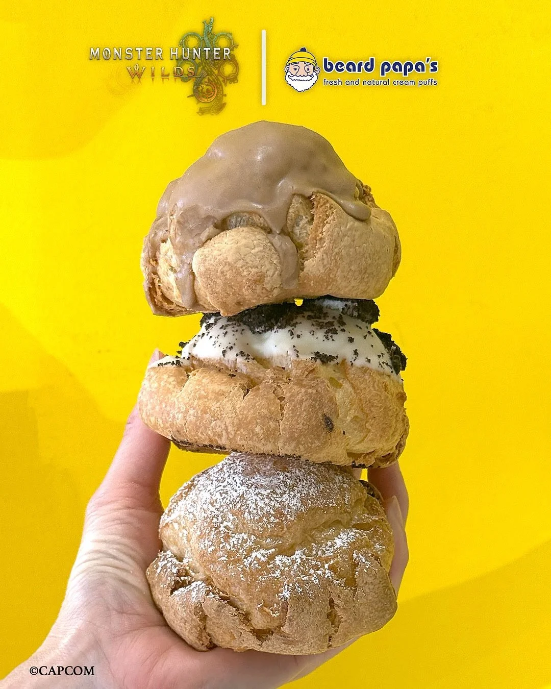 🛡️The flavor hunt lives on! ✨ Extended until 11/20&mdash;don&rsquo;t miss your chance to claim your Hunter rewards. Enter to WIN MERCH! ✨ 

📱Use the Beard Papa&rsquo;s App and save 10% today beardpapas.com or Bio 

✨#beardpapas #mhwilds #MonsterHun