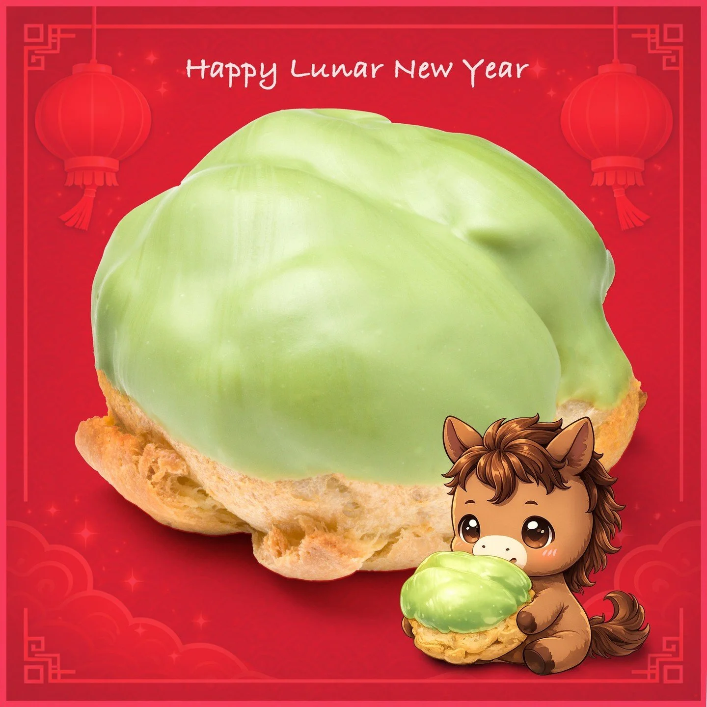 Gallop into the New Year with Papa! 🐴 Save 10% with new loyalty signup on the App! Green tea is our fave that everyone will love! Start the New Year on a sweet note and order ahead for pickup!

#beardpapas #lunarnewyear #CNY #dessert #sweet