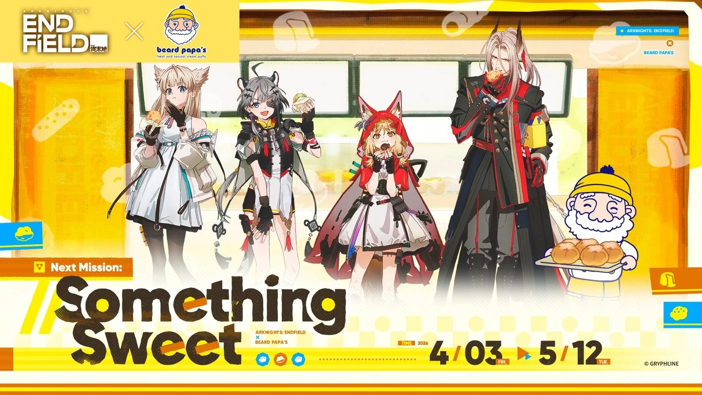 A new mission is deploying. ⭐ Beard Papa&rsquo;s x Arknights: Endfield is coming. 🎮 Name a flavor you want to see below! Tag a friend!
Drop your ideas below 👇 by 04.03.26
https://www.beardpapas.com/endfield

 #ArknightsEndfield #BeardPapas #Endfiel