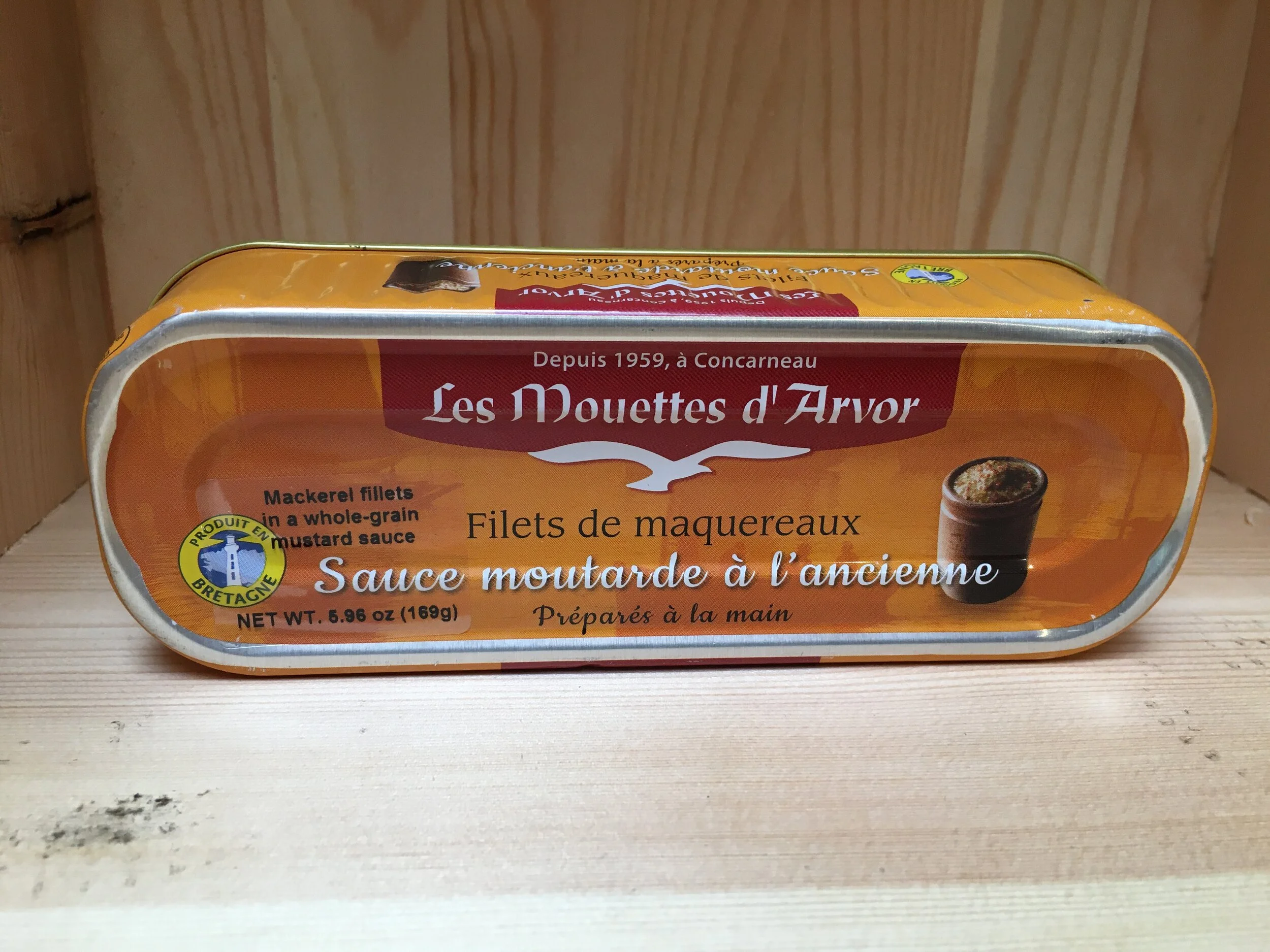 Les Mouettes d'Arvor Mackerel fillets in whole grain mustard sauce