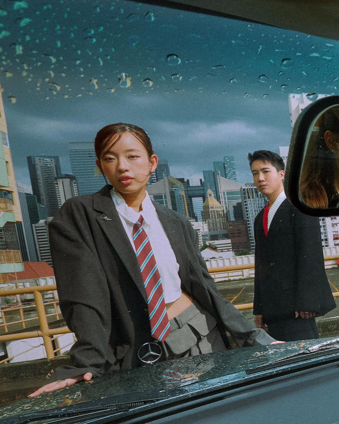 A spur of the moment itch to recreate the iconic photos of @issaclam_ for @cityhowwhy mag: We rented an 80s Mercedes (shoutout @rollit.co.sg) and gathered our entire team at People&rsquo;s Park Complex&rsquo;s roof top carpark. 

Cloudy skies turned 