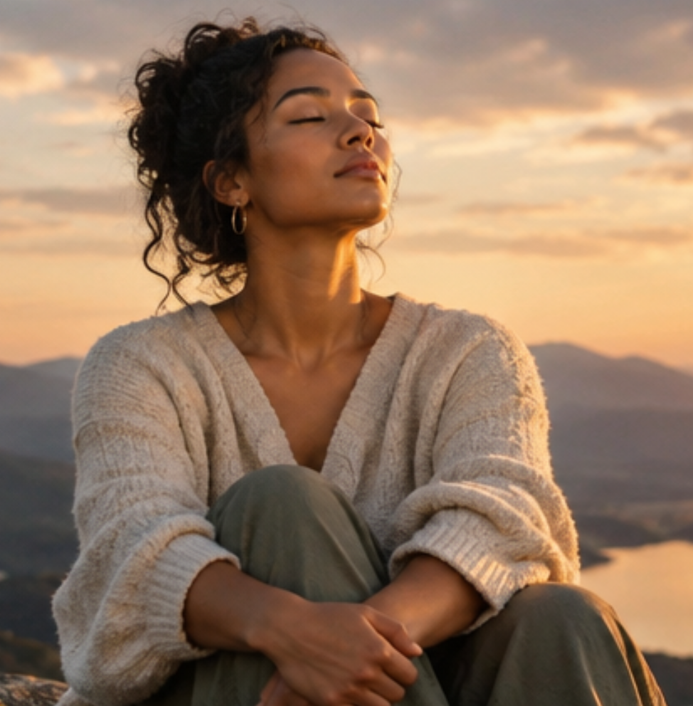 Quiet morning session: grounding breath, open sky, and permission to feel whatever comes up. Rooted practice, gentle courage.