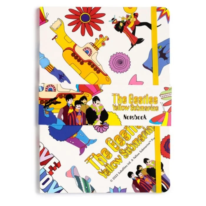 The Beatles Yellow Submarine Recycled Paper A5 Lined Notebook (White)