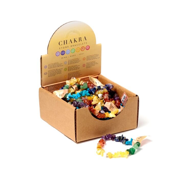 Gemstone Bracelet - Chakra Stones Chip Beads