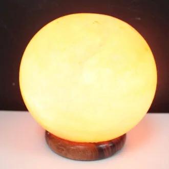 Salt Lamp Ball - Big Wooden Base - 3.5 - 4kg