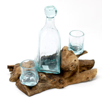 Molten Glass on Wood - Whisky Set