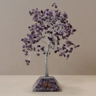 Gemstone Tree with Orgonite Base - 320 Stone (Amethyst)