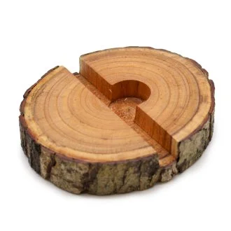 Small Log Phone Holder (Full Slice) - Natural