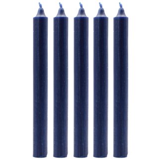 Solid Colour Dinner Candles - Rustic Navy