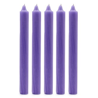 Solid Colour Dinner Candles - Rustic Lilac