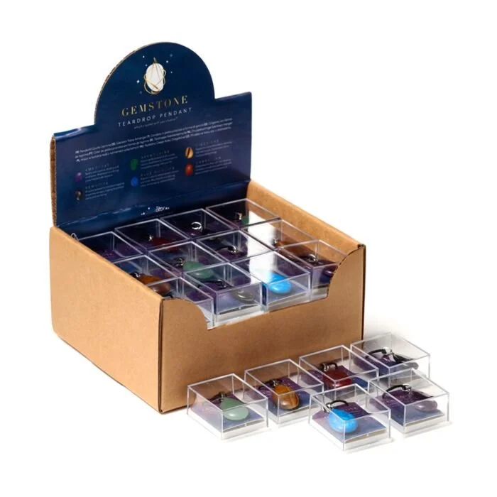 Gemstone Pendant Necklace - Teardrop
