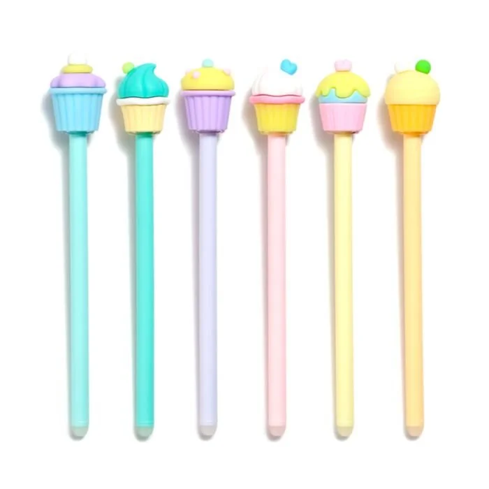 Cupcake Erasable Pen with PVC Topper